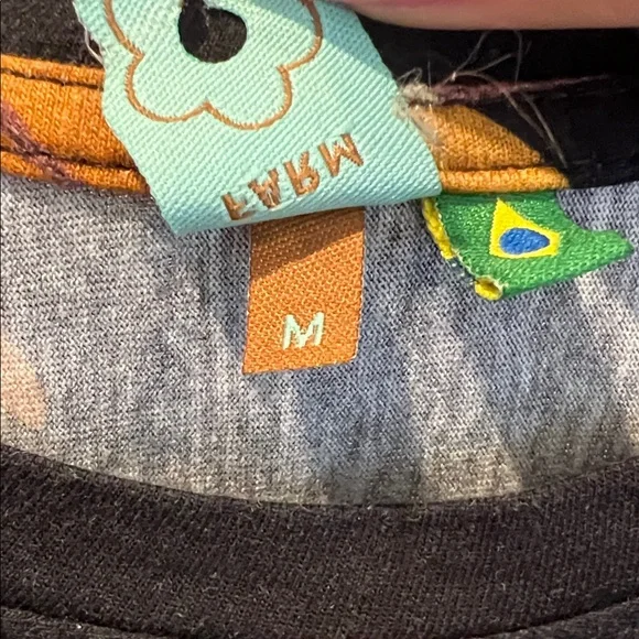 Farm Rio Floral Black and Pink Women's T-Shirt Dress - Picture 3 of 6